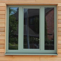 green upvc windows