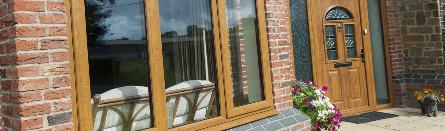light oak bay window